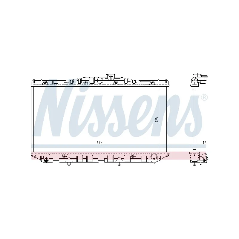 Radiateur, refroidissement du moteur NISSENS 64850