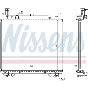 Radiateur, refroidissement du moteur NISSENS 64859A