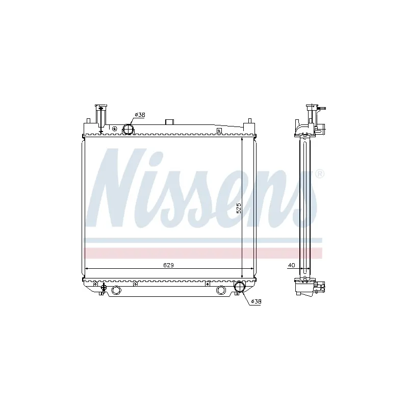 Radiateur, refroidissement du moteur NISSENS 64859A