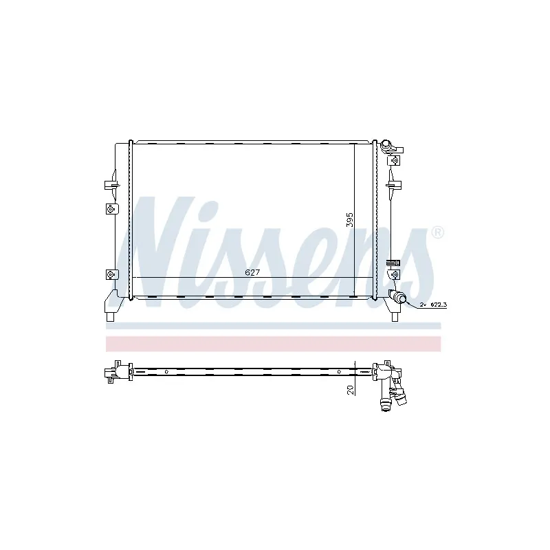 Radiateur basse température, intercooler NISSENS 65315