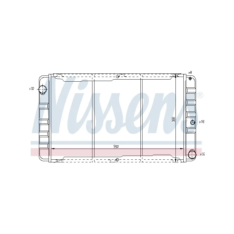 Radiateur, refroidissement du moteur NISSENS 65506