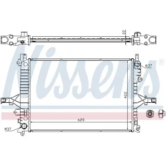 Radiateur, refroidissement du moteur NISSENS 65558A