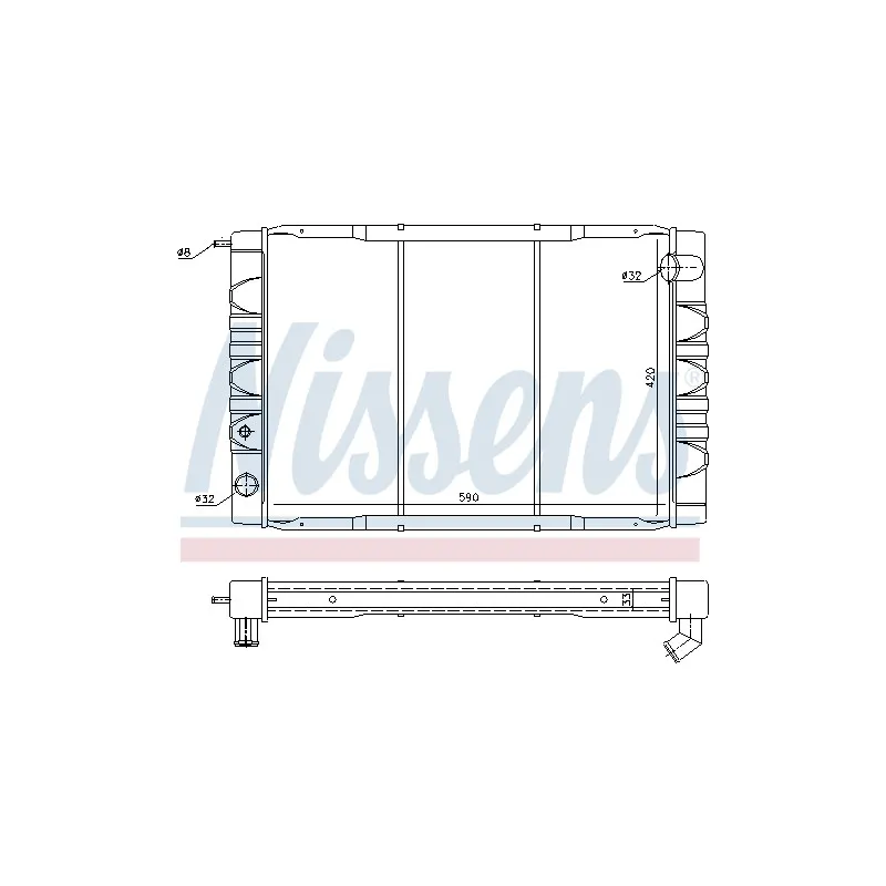 Radiateur, refroidissement du moteur NISSENS 65610