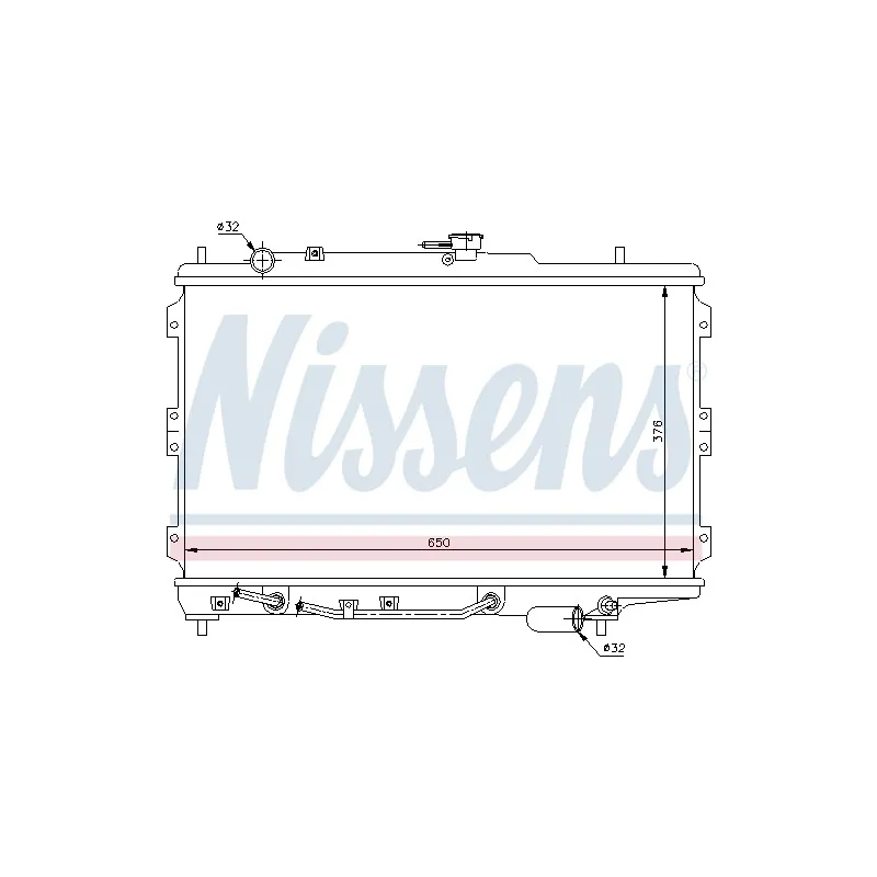 Radiateur, refroidissement du moteur NISSENS 66603