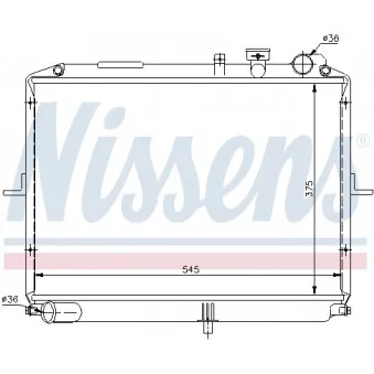 Radiateur, refroidissement du moteur NISSENS