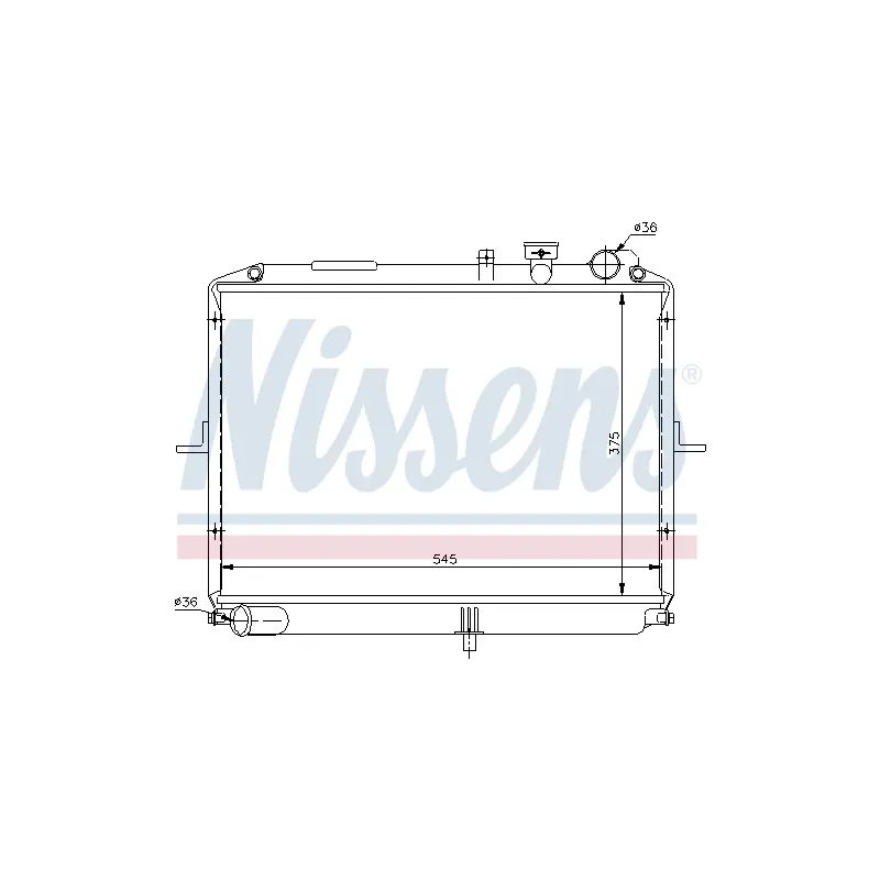 Radiateur, refroidissement du moteur NISSENS 66611