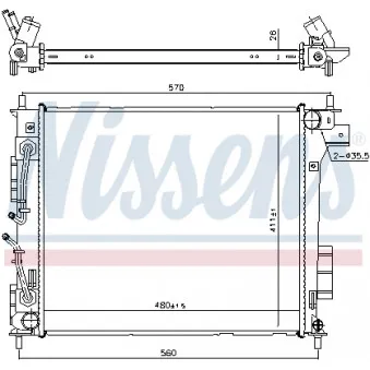Radiateur, refroidissement du moteur NISSENS