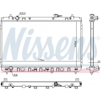 Radiateur, refroidissement du moteur NISSENS 666212