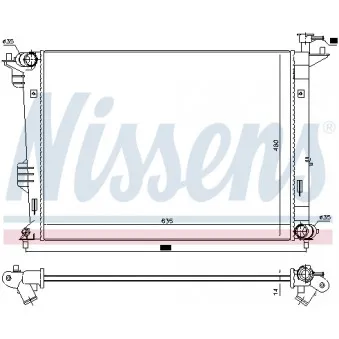 Radiateur, refroidissement du moteur NISSENS 66764
