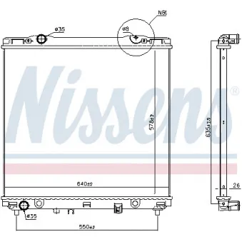 Radiateur, refroidissement du moteur NISSENS