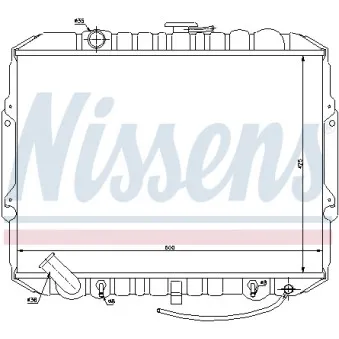 Radiateur, refroidissement du moteur NISSENS 67018