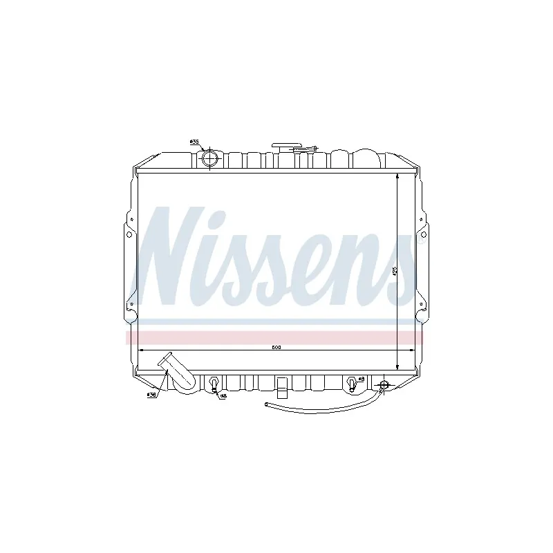 Radiateur, refroidissement du moteur NISSENS 67018
