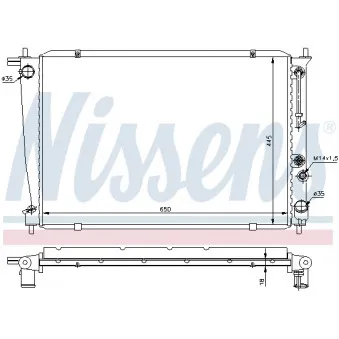 Radiateur, refroidissement du moteur NISSENS 670381