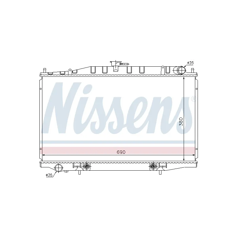 Radiateur, refroidissement du moteur NISSENS 67355