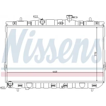 Radiateur, refroidissement du moteur NISSENS 67488