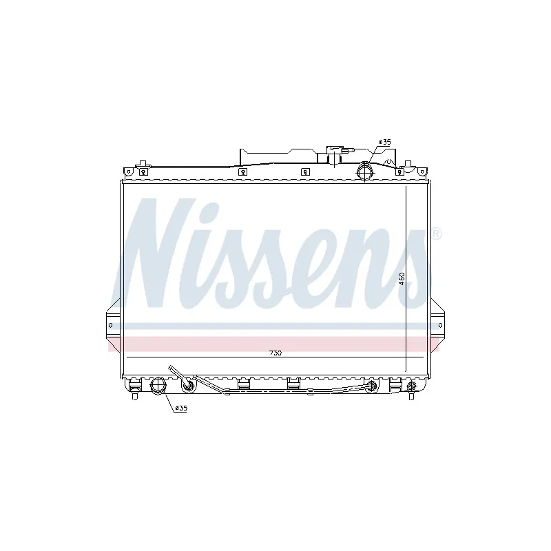 Radiateur, refroidissement du moteur NISSENS 675009