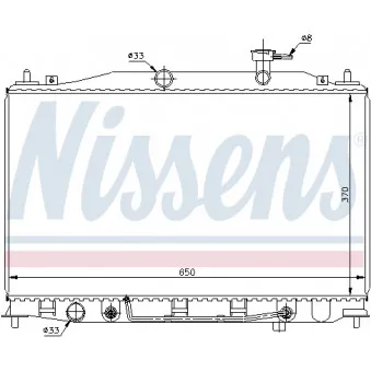 Radiateur, refroidissement du moteur NISSENS