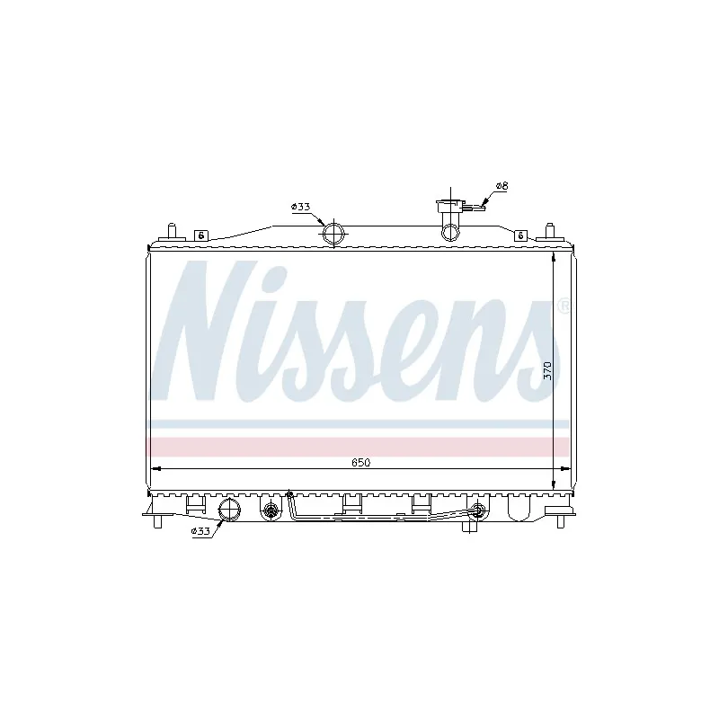 Radiateur, refroidissement du moteur NISSENS 67503