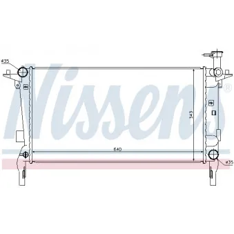 Radiateur, refroidissement du moteur NISSENS 67554
