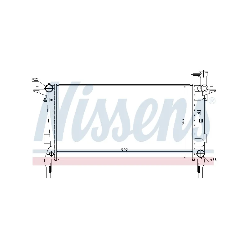 Radiateur, refroidissement du moteur NISSENS 67554
