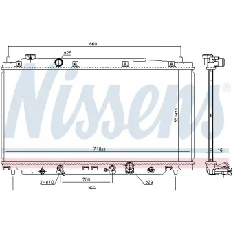 Radiateur, refroidissement du moteur NISSENS 68097