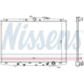 Radiateur, refroidissement du moteur NISSENS 681385