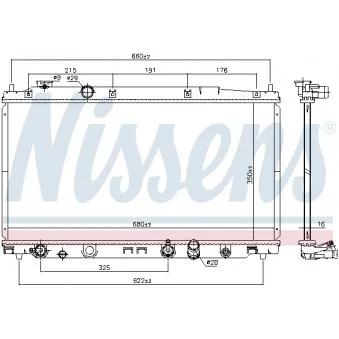 Radiateur, refroidissement du moteur NISSENS 68153