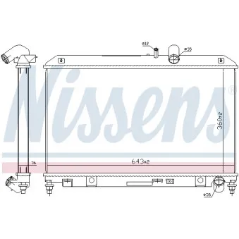Radiateur, refroidissement du moteur NISSENS