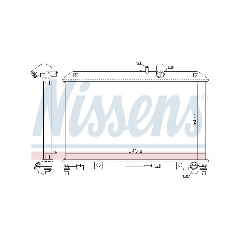 Radiateur, refroidissement du moteur NISSENS 68540