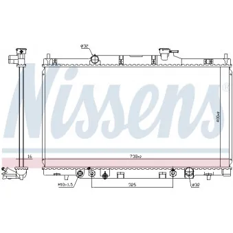 Radiateur, refroidissement du moteur NISSENS 68606