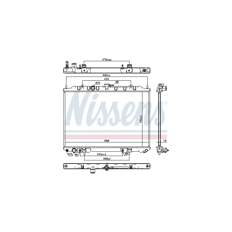 Radiateur, refroidissement du moteur NISSENS 68799