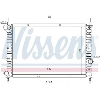 Radiateur, refroidissement du moteur NISSENS 68803