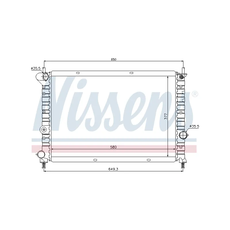 Radiateur, refroidissement du moteur NISSENS 68803