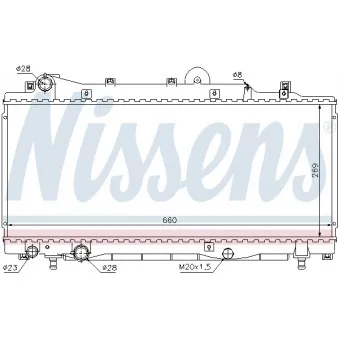 Radiateur, refroidissement du moteur NISSENS 68805