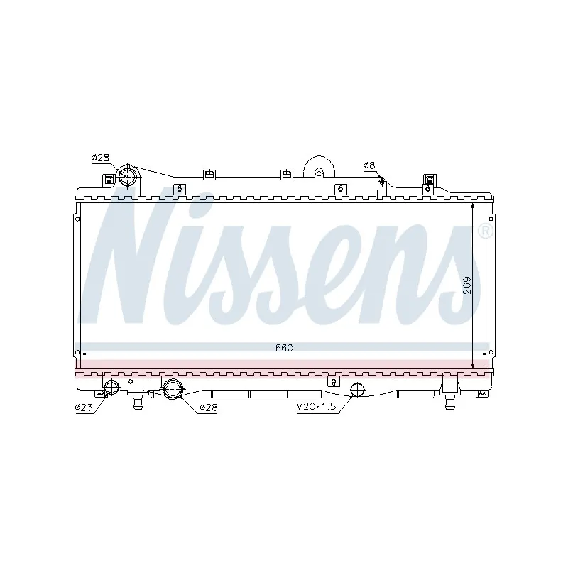 Radiateur, refroidissement du moteur NISSENS 68805