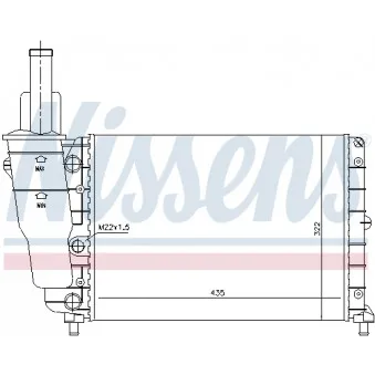 Radiateur, refroidissement du moteur NISSENS