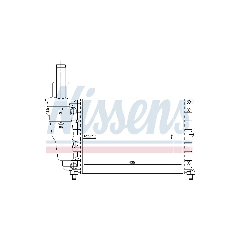 Radiateur, refroidissement du moteur NISSENS 690031