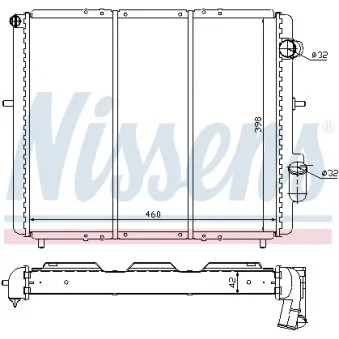 Radiateur, refroidissement du moteur NISSENS 690040