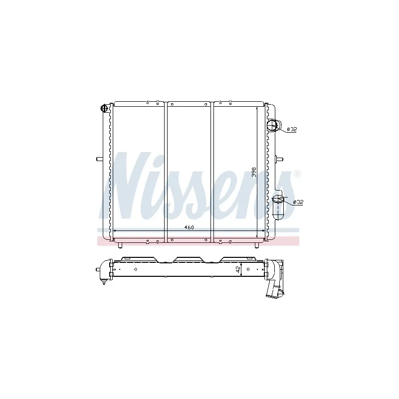 Radiateur, refroidissement du moteur NISSENS 690040