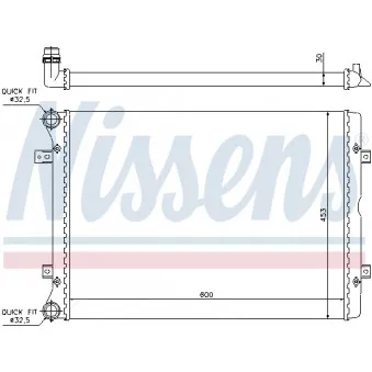Radiateur, refroidissement du moteur NISSENS 690104