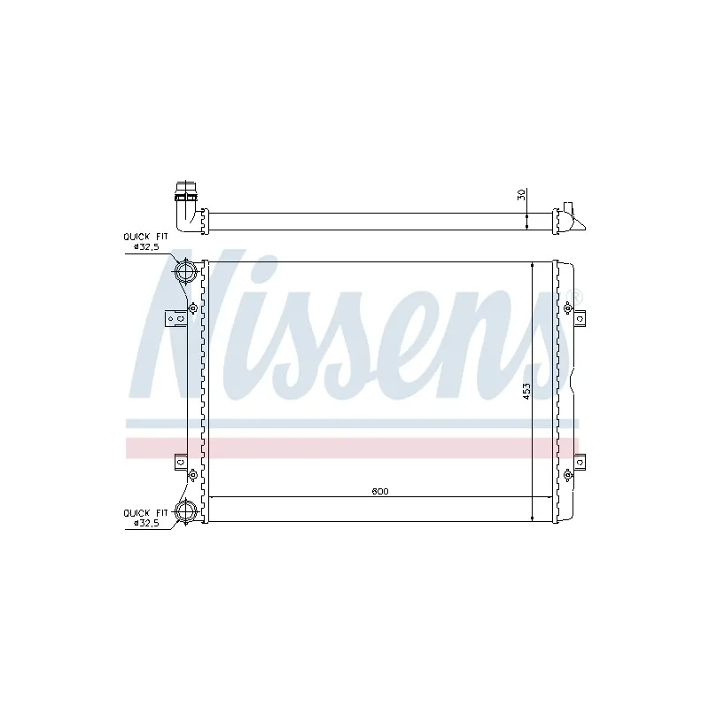 Radiateur, refroidissement du moteur NISSENS 690104