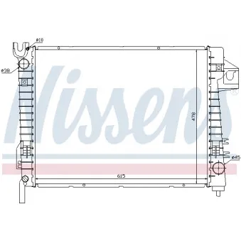 Radiateur, refroidissement du moteur NISSENS 69017