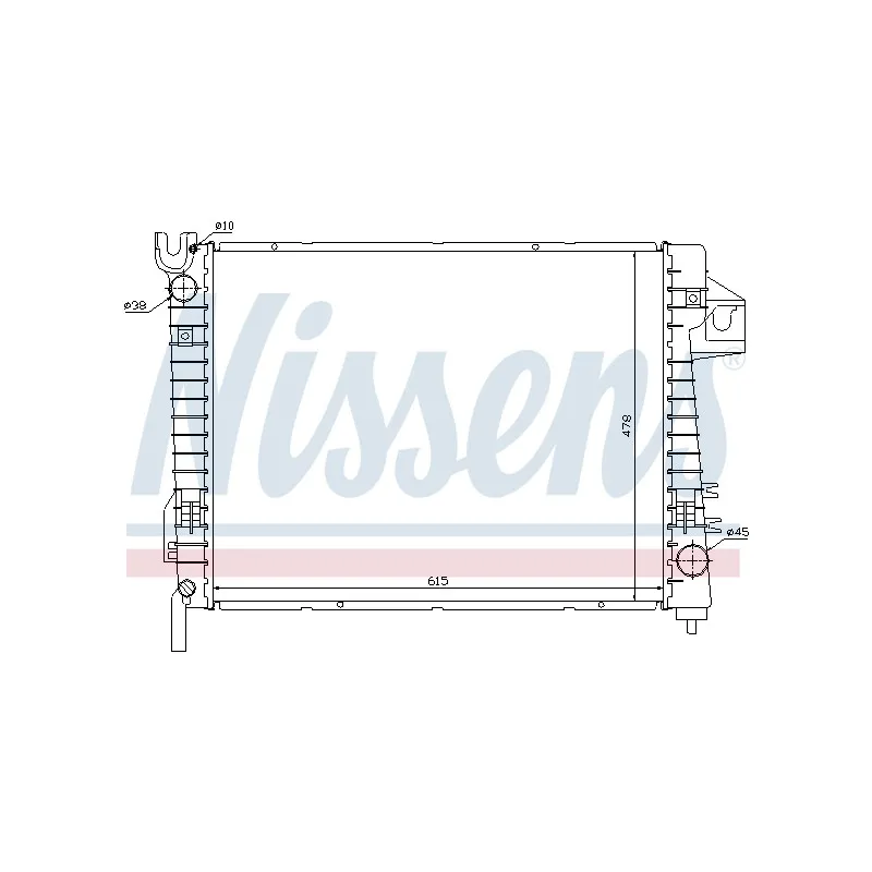 Radiateur, refroidissement du moteur NISSENS 69017