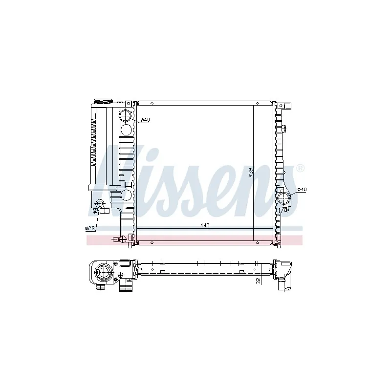 Radiateur, refroidissement du moteur NISSENS 690178