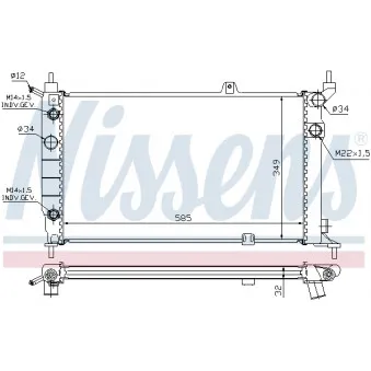 Radiateur, refroidissement du moteur NISSENS 690219