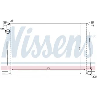 Radiateur, refroidissement du moteur NISSENS 690248