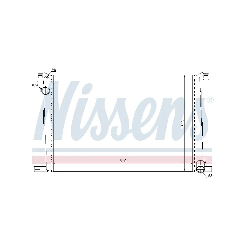 Radiateur, refroidissement du moteur NISSENS 690248