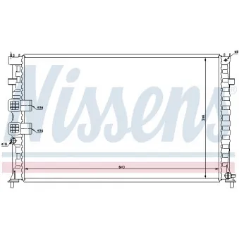 Radiateur, refroidissement du moteur NISSENS 690295