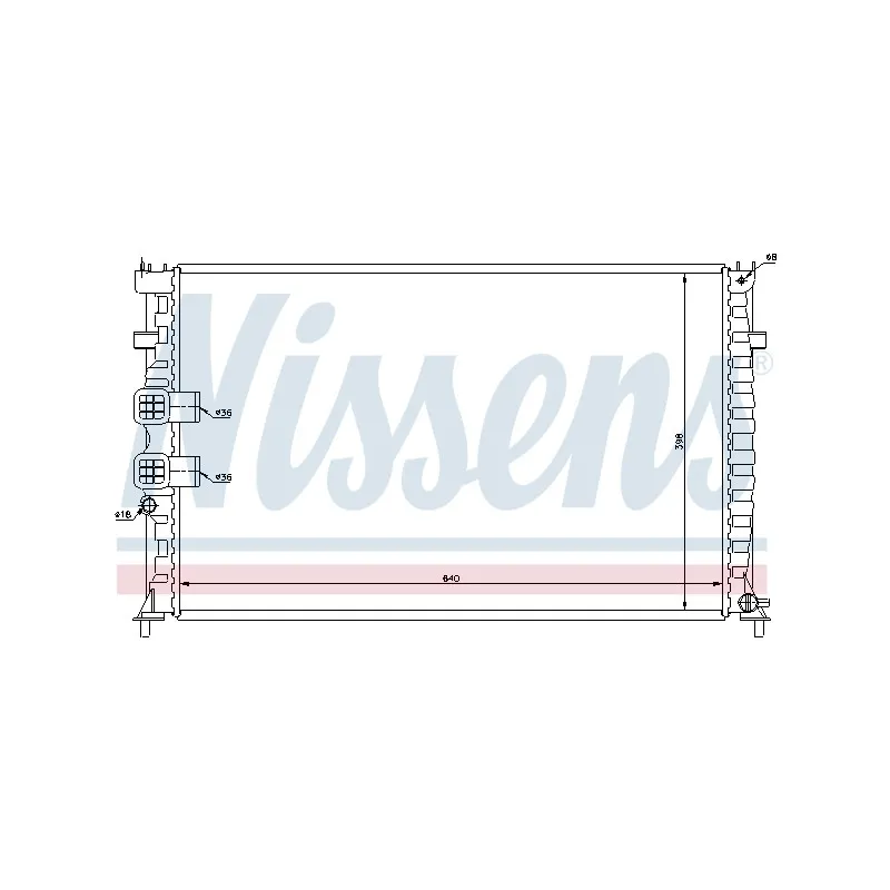 Radiateur, refroidissement du moteur NISSENS 690295