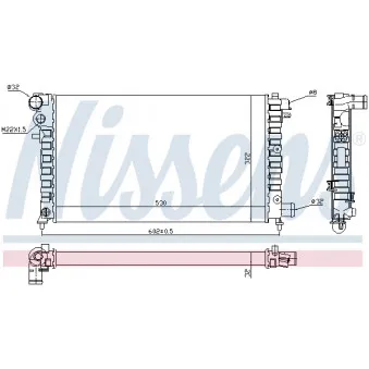 Radiateur, refroidissement du moteur NISSENS 690324